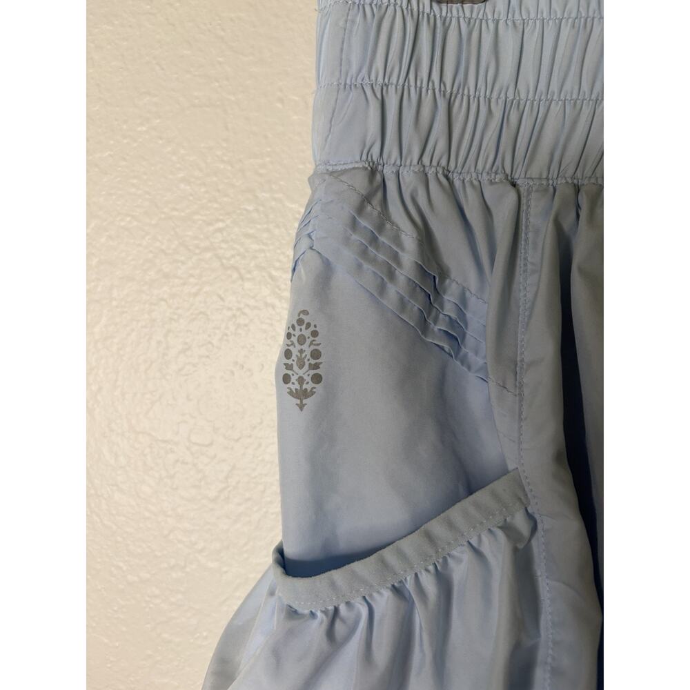 Free People Movement Get Your Flirt On Shorts in Light Blue Size Large - Picture 3 of 4